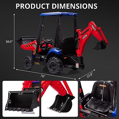 4-in-1 JCB Licensed 12V Electric Tractor for Children
