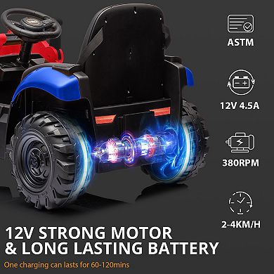 4-in-1 JCB Licensed 12V Electric Tractor for Children