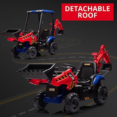 4-in-1 JCB Licensed 12V Electric Tractor for Children