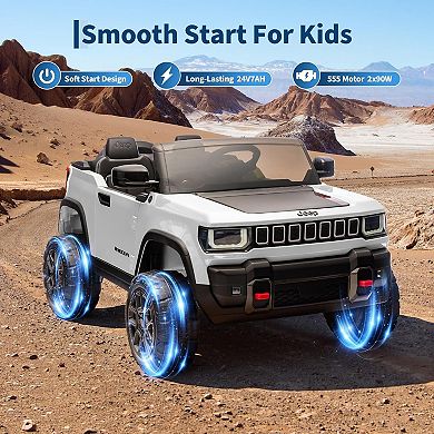 24V Electric Ride-On Car for Kids Ages 3-8
