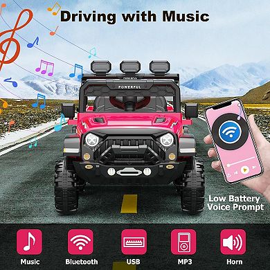 24V 4WD 6-Wheel Kids Ride-On Electric Car