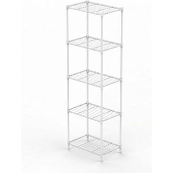 5 tier Wire Shelving Unit, 55" H x 17.7" L x 13.8" W, Adjustable Metal Storage Shelves for Kitchen