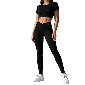 Womens High Waist Leggings Seamless Stretchy Casual Long Pants