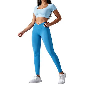 Womens High Waist Leggings Seamless Stretchy Casual Long Pants