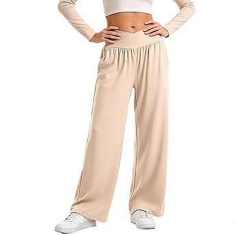 Womens High Waist Wide Leg Lounge Pants Soft Casual Long Pants