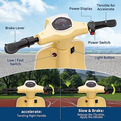 24V 350W Kids Electric Motorcycle Ride-On