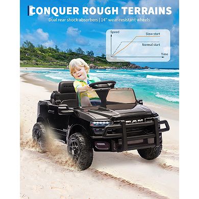 12V Licensed RAM Ride-On Pickup Truck for Kids
