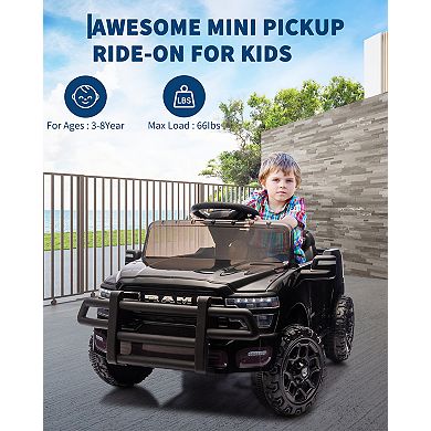 12V Licensed RAM Ride-On Pickup Truck for Kids