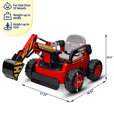 12V 4WD Kids Ride On Excavator