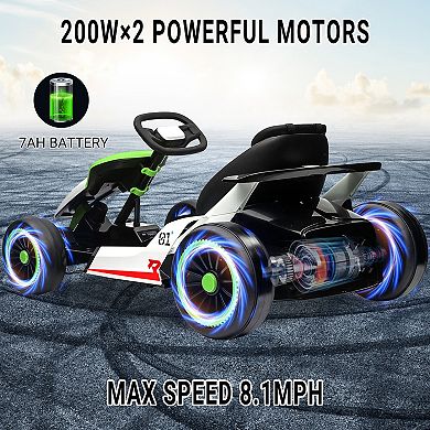 24V Kids Electric Go Kart 2x200W Powerful Motors