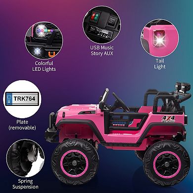 24V 2-Seater Electric Ride-On Truck for Kids