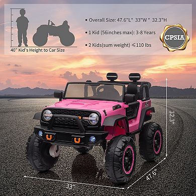 24V 2-Seater Electric Ride-On Truck for Kids