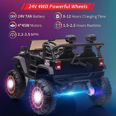 24V 2-Seater Electric Ride-On Car for Kids