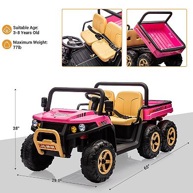 24V 2-Seater Kids Electric Dump Truck UTV