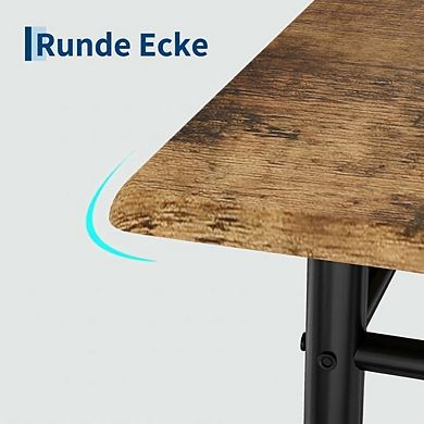 Multi‑Purpose 2/4‑Seater Dinette Set, 3/5‑Piece Rectangular Dining Table with Upholstered Chair