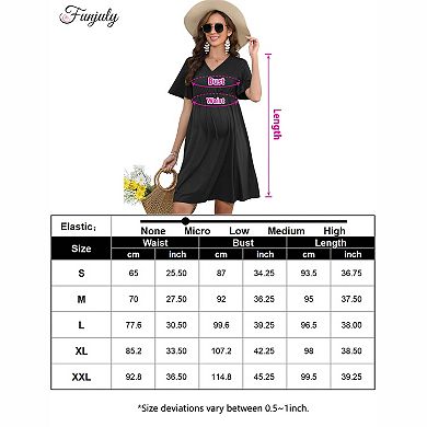 Women's Surplice V‑Neck Flutter Sleeve Maternity Casual Dress