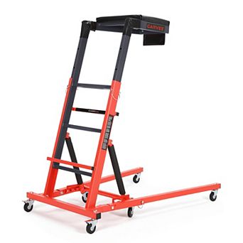 400LBS Height Adjustable . Foldable Mechanic Repair Creeper with 6 Swivel Wheels for Garage
