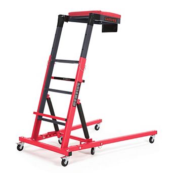 400LBS Height Adjustable . Foldable Mechanic Repair Creeper with 6 Swivel Wheels for Garage