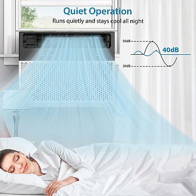 U-Shaped Smart Inverter Window Air Conditioner, 8,000 BTU Ultra Quiet, Energy Efficient AC