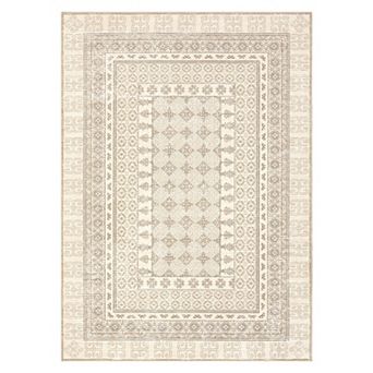 Fashionwu Vintage Border Rug Soft Washable Durable Non Slip Carpet for Living Room Bedroom