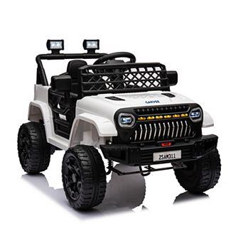 12V Kids Electric Ride On Truck,Remote Control Toy Car with Suspension LED Light Music for kids