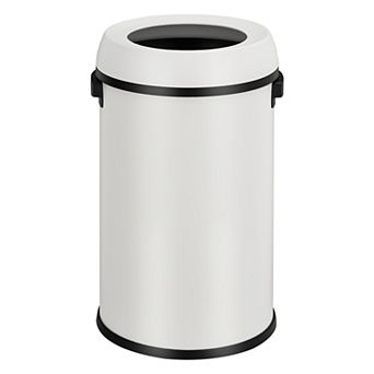 17 Gallon/65 Liter Open Top Trash Can, Heavy-Duty Commercial Round Stainless Steel Garbage Can