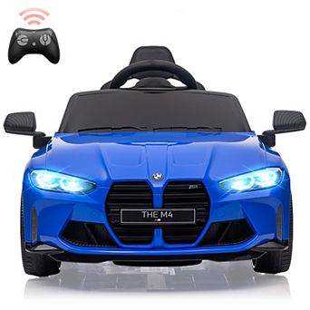 Licensed BMW M4 12V Kids Ride On Car, Electric Vehicle with Parental Remote & LED Music