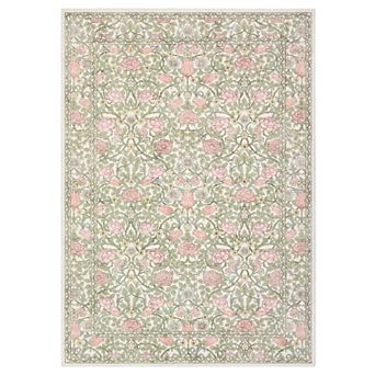 Fashionwu Vintage Floral Rug for Living Room Farmhouse Soft Durable Non Slip Pastoral Carpet Decor