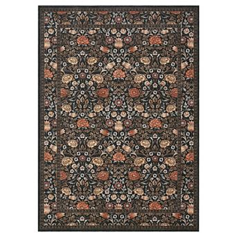 Fashionwu Vintage Floral Rug for Living Room Farmhouse Soft Durable Non Slip Pastoral Carpet Decor