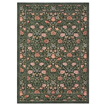 Fashionwu Vintage Floral Rug for Living Room Farmhouse Soft Durable Non Slip Pastoral Carpet Decor