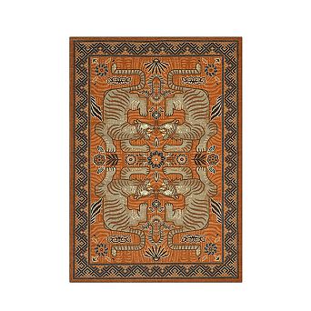 Fashionwu Vintage Tiger Print Rug Indoor Use Low Pile Thin Rugs for Living Room Bedroom Decor
