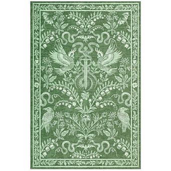 Fashionwu Gothic Modern Rug Halloween Decor Carpet for Living Room Bedroom Soft Non Slip Rugs