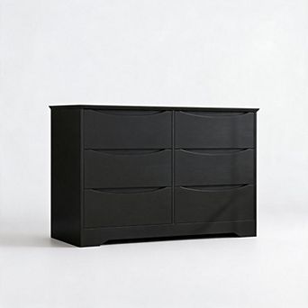Modern 6-Drawer Dresser Cabinet, Deep Storage Chest with Wide Top, Tall Organizer for Bedroom