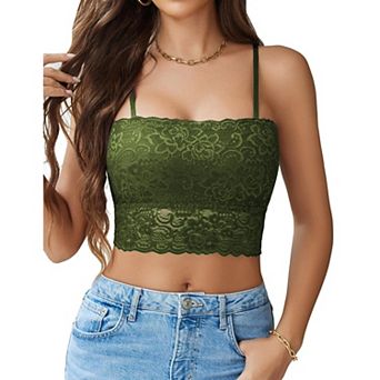 Avidlove Lace Tank Tops for Women Tube Fitted Basic Cami Undershirt