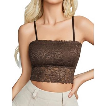 Avidlove Lace Tank Tops for Women Tube Fitted Basic Cami Undershirt