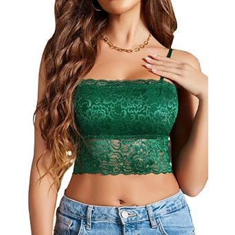 Avidlove Lace Tank Tops for Women Tube Fitted Basic Cami Undershirt