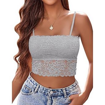 Avidlove Lace Tank Tops for Women Tube Fitted Basic Cami Undershirt