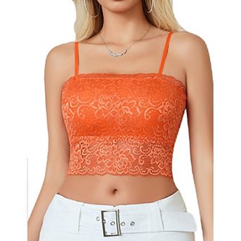 Avidlove Lace Tank Tops for Women Tube Fitted Basic Cami Undershirt