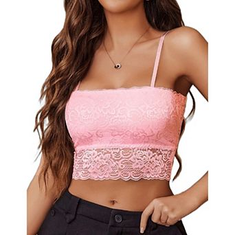 Avidlove Lace Tank Tops for Women Tube Fitted Basic Cami Undershirt