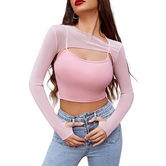 Avidlove Festival Outfits for Women Sheer Mesh Top Concert Outfit Rave Outfits