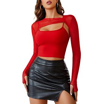 Avidlove Festival Outfits for Women Sheer Mesh Top Concert Outfit Rave Outfits