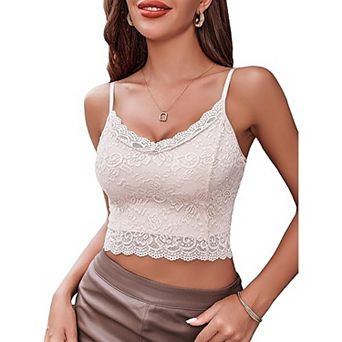 Avidlove Bralette for Women Floral Lace Tube Crop Top Slim Bustier Cami