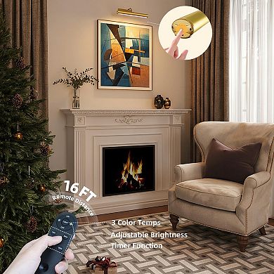 Wireless Picture Light 13inch Rechargeable LED Art Light with Remote 3 Color Temps Dimmable Gallery