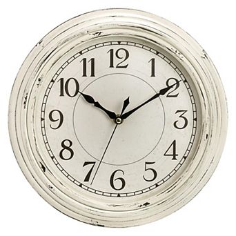 Silent Wall Clock 11.8 Inch Vintage Non Ticking Quartz Round Rustic for Living Room Kitchen Home