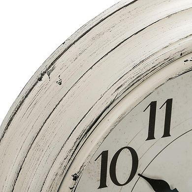 Silent Wall Clock 11.8 Inch Vintage Non Ticking Quartz Round Rustic for Living Room Kitchen Home