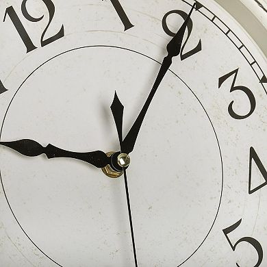Silent Wall Clock 11.8 Inch Vintage Non Ticking Quartz Round Rustic for Living Room Kitchen Home