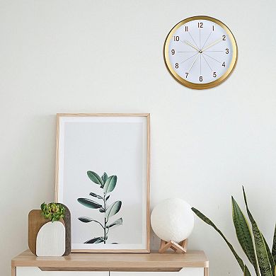 Wall Clock 12 Inch Silent Non-Ticking Aluminum Modern Decor Lightweight Easy Read Bedroom Kitchen
