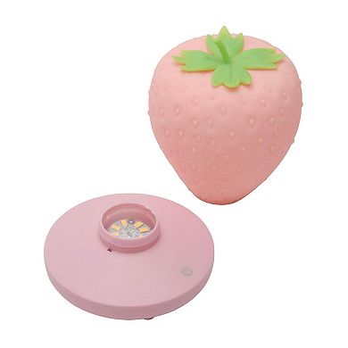 Strawberry Night Light Cute Silicone Lamp LED Bedside Color Changing 3 Modes Touch USB Rechargeable