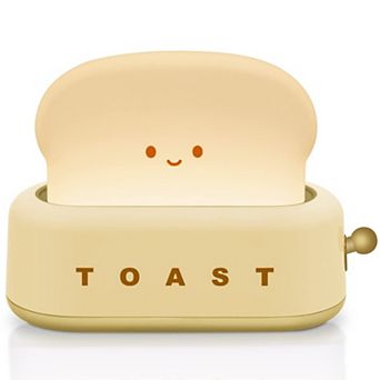 Cute Toast Lamp Night Light Rechargeable Dimmable Timer Bedroom Bedside Table Decor Gifts