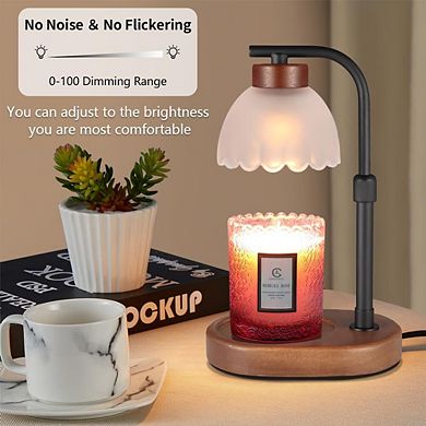 Dimmable Candle Warmer Lamp Adjustable Height Electric Wax Melt Desk Light Home Decor Gift